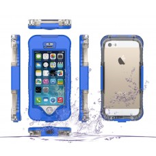 iPhone SE 5 5s - Waterproof Shockproof Dirtproof Snowproof IP-26 Standard Hard Protective Phone Cover - Blue